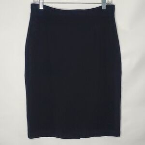 Eileen Fisher Italian Fabric Stretch Pencil Skirt Size S Black Pull-on Hi-Rise